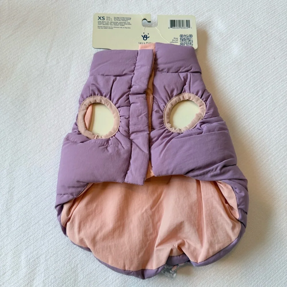 NWT Oodles size XS puppy puffer vest with Velcro closure